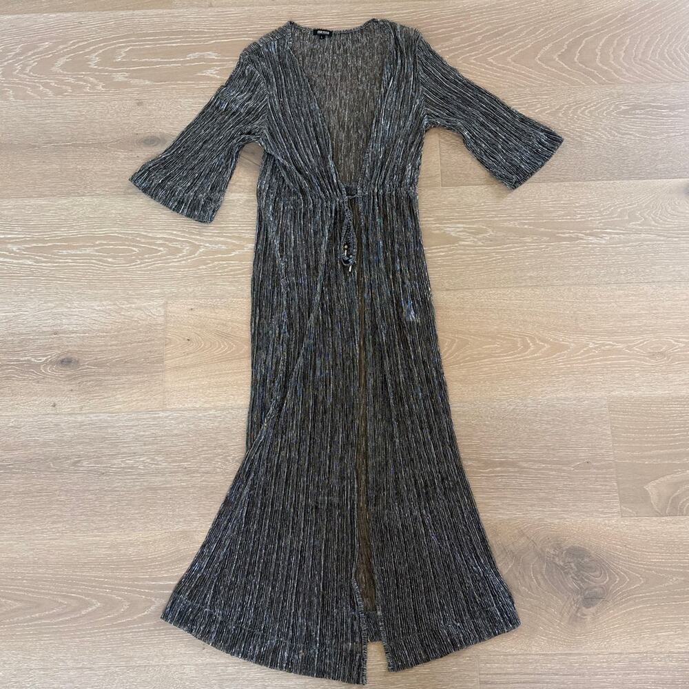 Dolcessa Semi Sheer Long Cover Up Divina Size L Black Gold